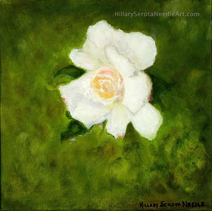 Painter Hillary Needle’s high-resolution digital image ‘Irish Rose,’ scanned by Chica Prints.